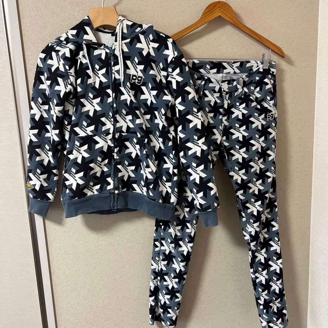 パーリーゲイツ セットアップ 裏起毛 パーカー