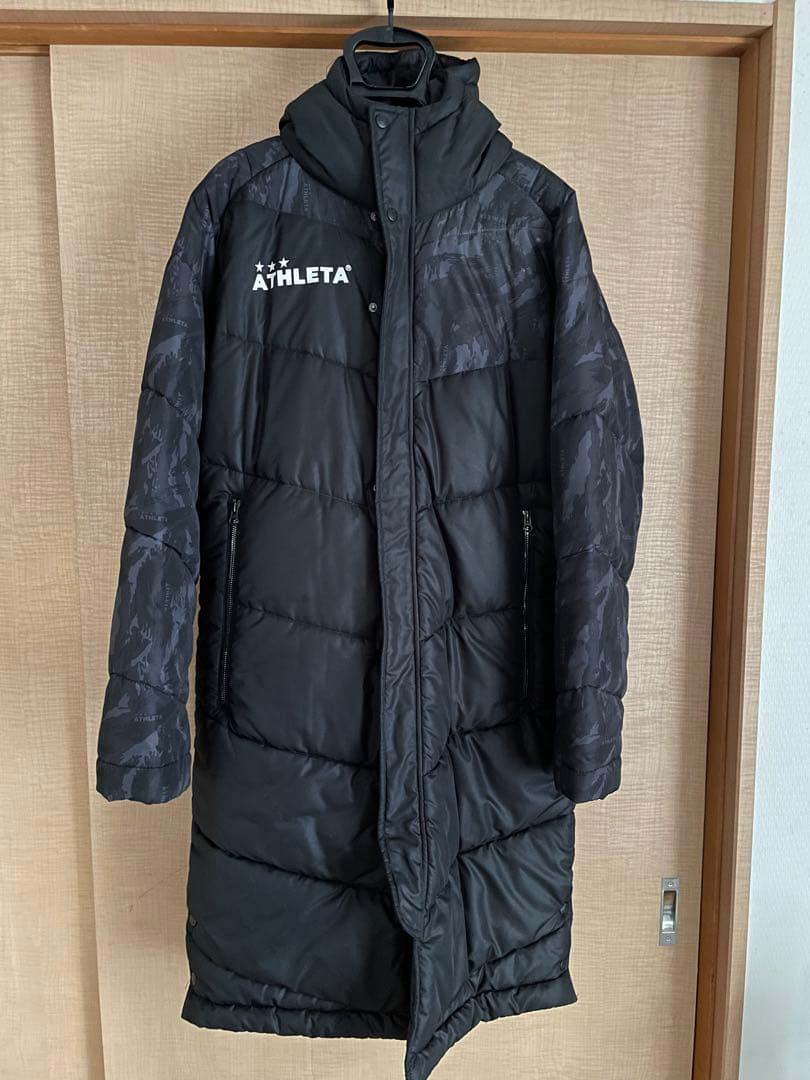 アスレタ ベンチコート　メンズ　Ｌサイズ　ブラック　ATHLETA