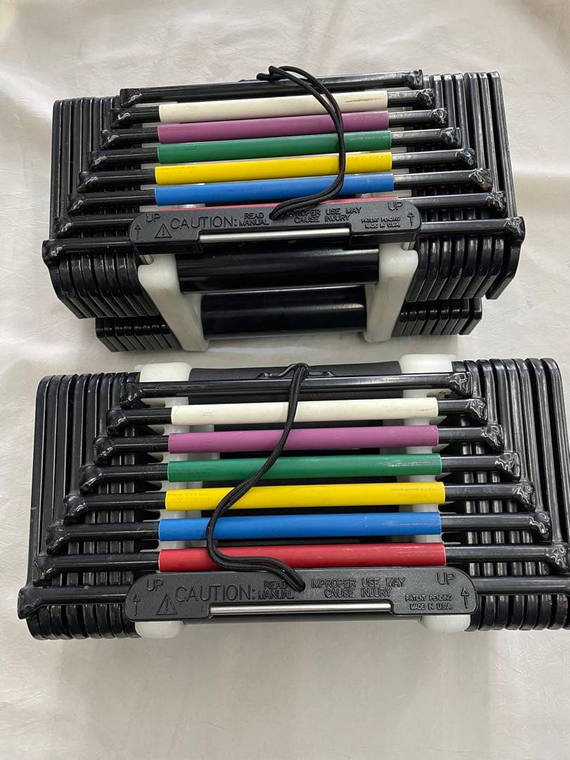 ②可変式ダンベル　約20kg ×2