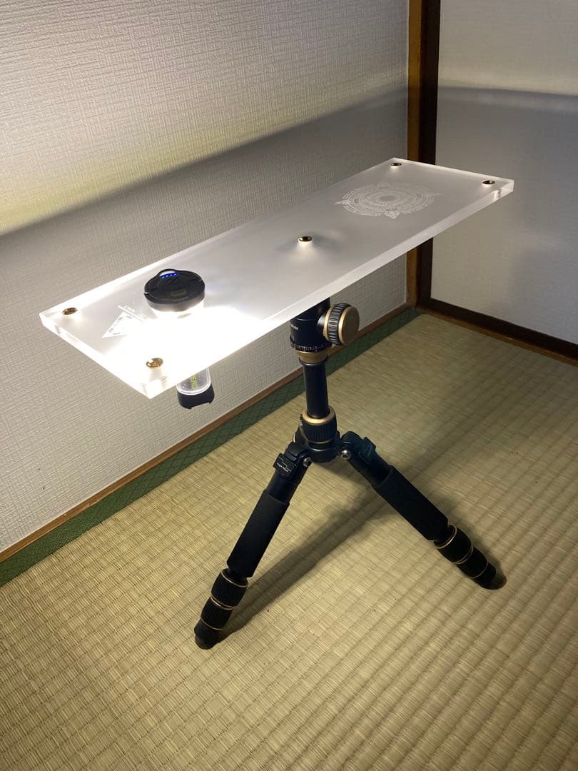 37campカーボンテーブルトップS、アクリル天板、三脚セット