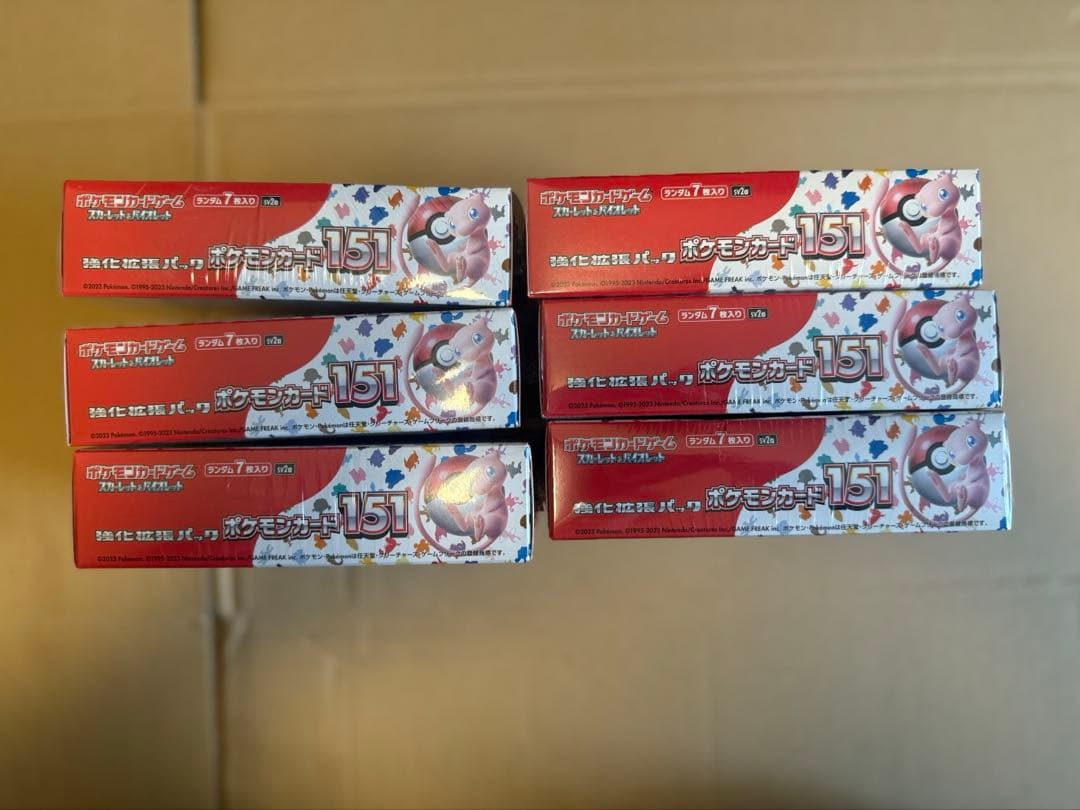 ポケモンカード　151　未開封　シュリンク付き　6 BOX