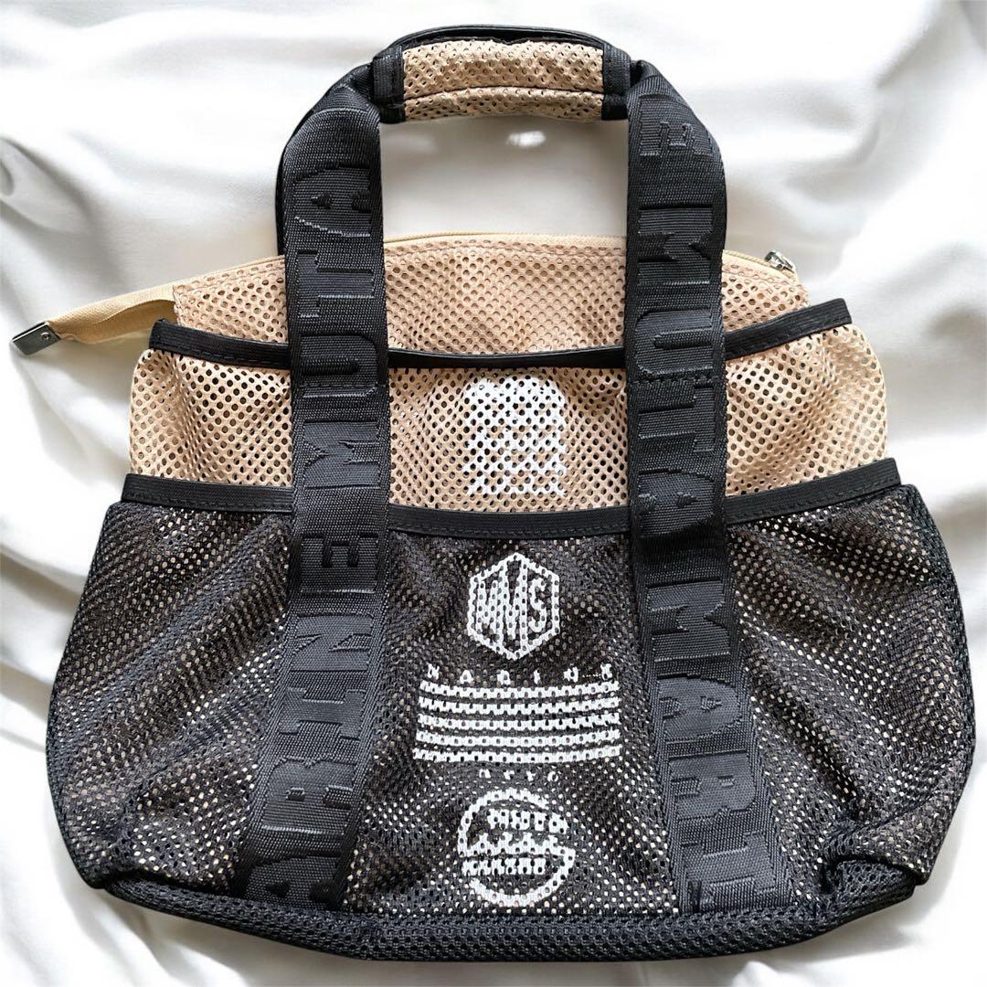 美品 muta MARINE カートバッグ ゴルフ メッシュ ジャガードテープ