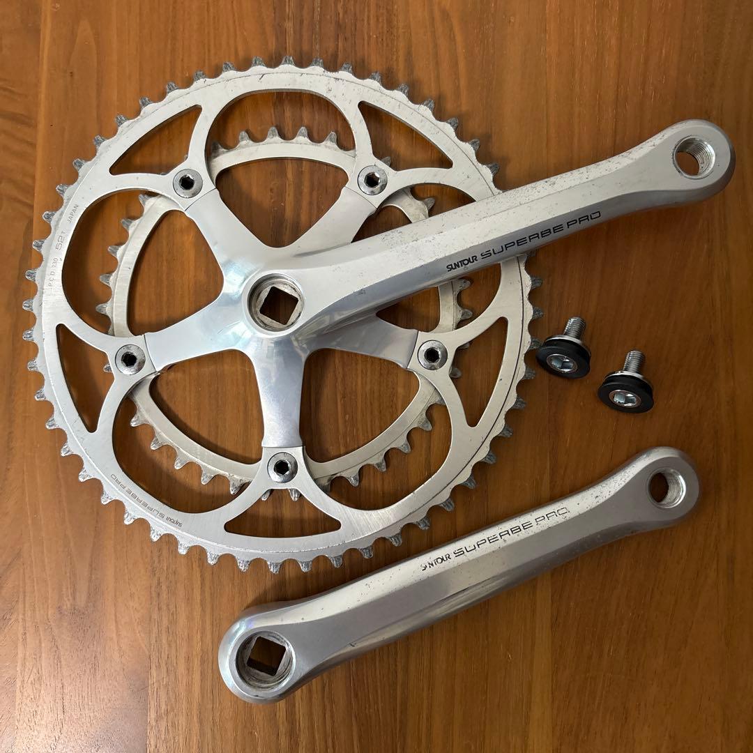 サンツァー　シュパーブプロ　クランクセット 52×38 170mm ボトル付