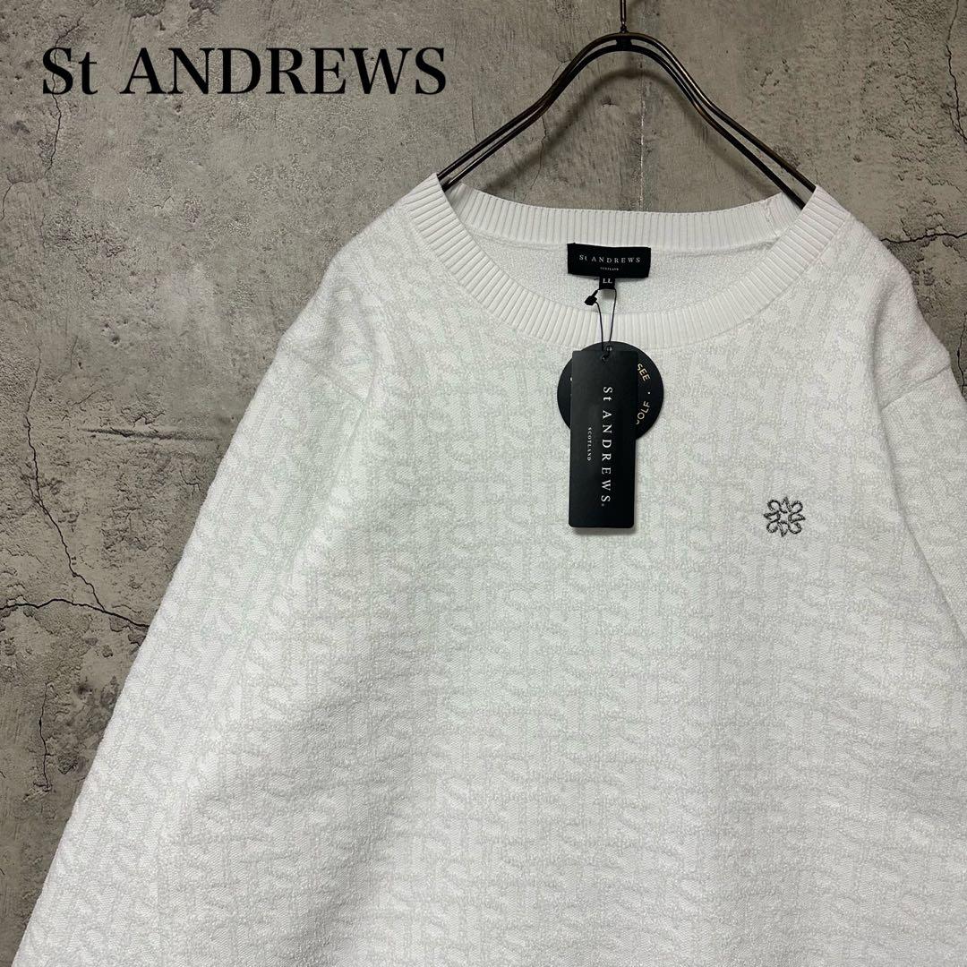 【超人気◎】St ANDREWS　ニット　ジャガード　総柄　刺繍　新品タグ付き◎