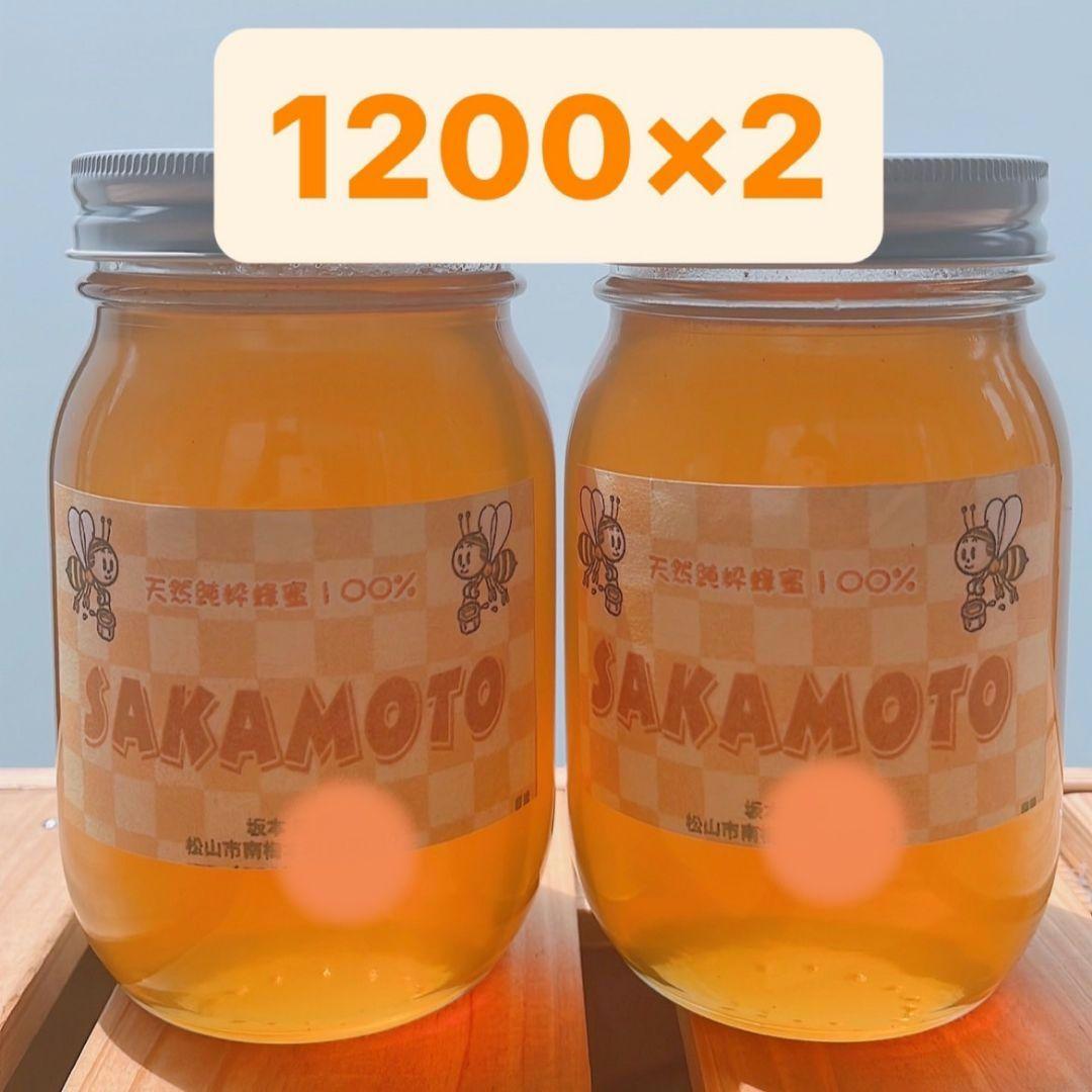 蜂蜜　1200g 2本 生蜂蜜　完熟はちみつ　非加熱　国産蜂蜜