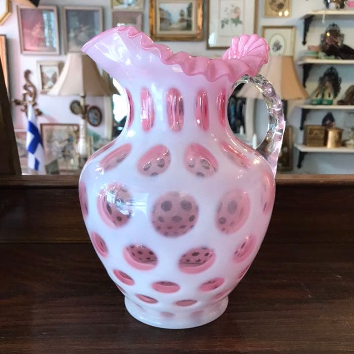 スペシャル！40s〜クランベリーオパールセントドットピッチャーFenton
