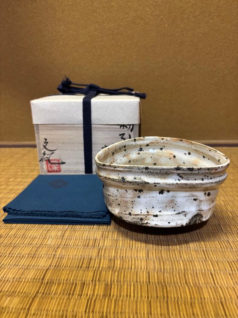 大人気作家　深見文紀　粉引　茶碗　美濃焼　瀬戸焼　織部　志野