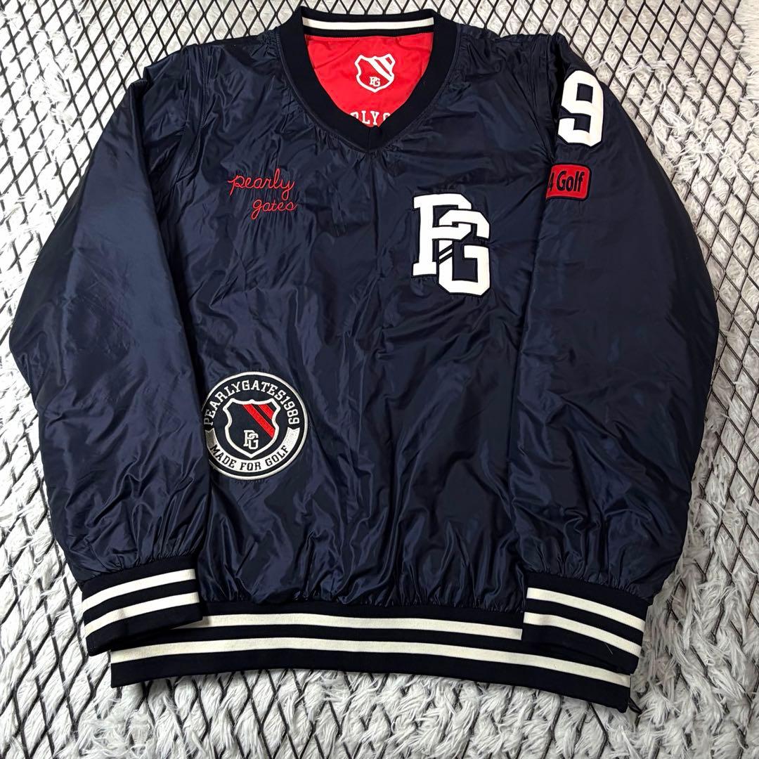 【超美品】中綿リバーシブル2WAYスニード ブルゾン PEARLY GATES
