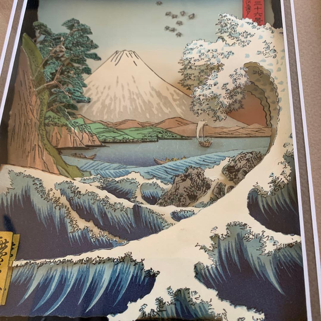 美品　徳力富吉郎　富士三十六景　シャドーボックス　アート　ギャラリー