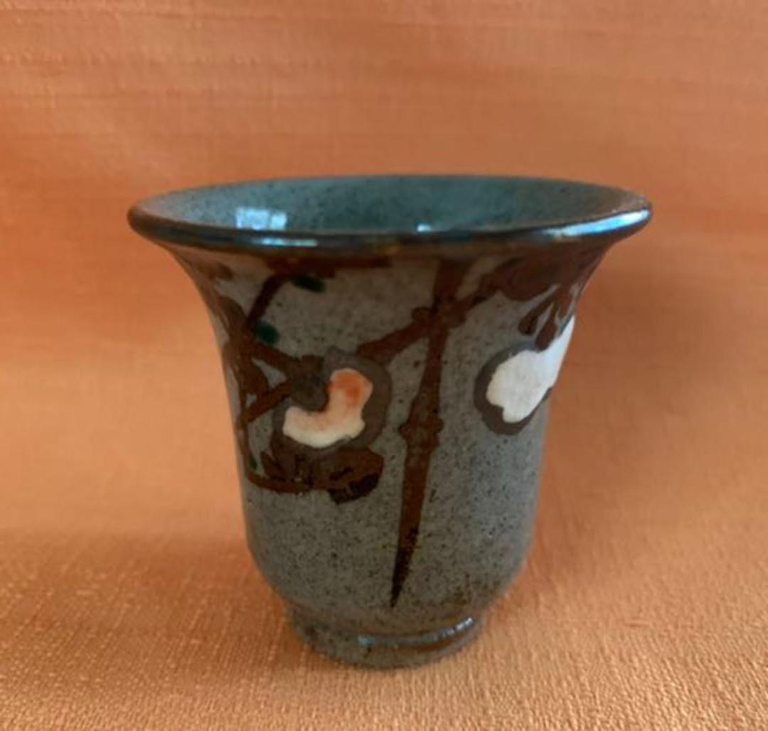 希少　初代　宮川香山　作　真葛焼　乾山意花文盃