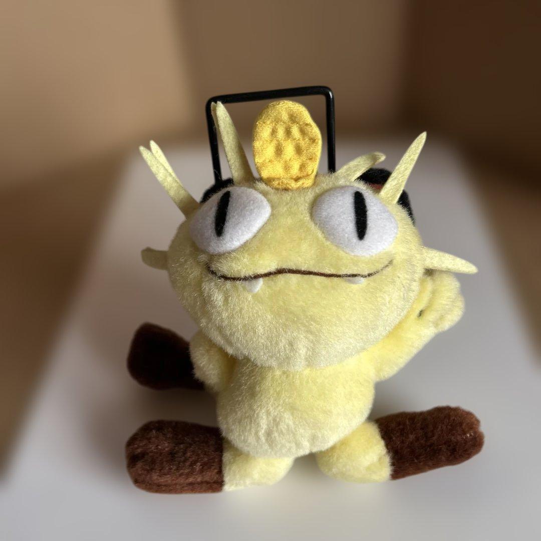 レトロ　当時物　タグ付き　ポケモン　ニャース　ぬいぐるみ　赤　TOMY