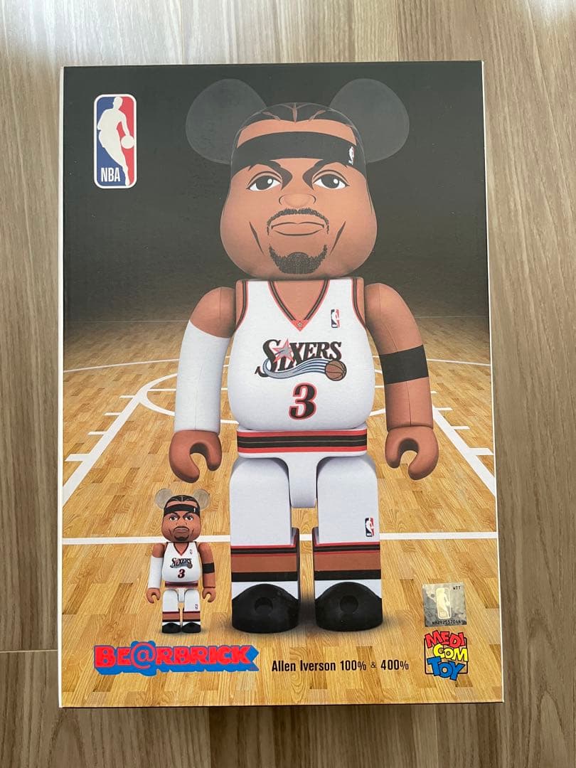 BE@RBRICK アレン・アイバーソン 100% & 400% 開封済み