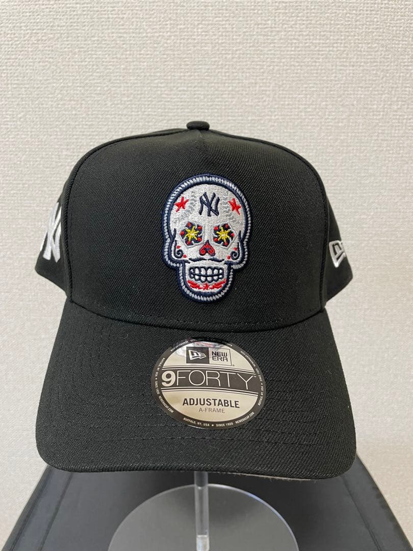 ニューエラ NEW ERA 9FORTY ヤンキース NY スカル 黒　SKUL