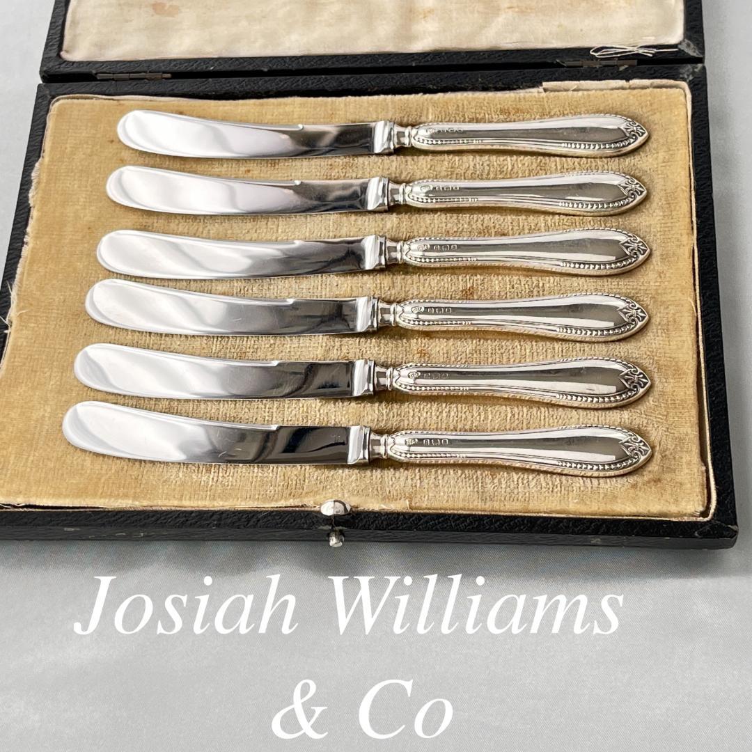 【Josiah Williams 】 【純銀ハンドル】 ティーナイフ 6本