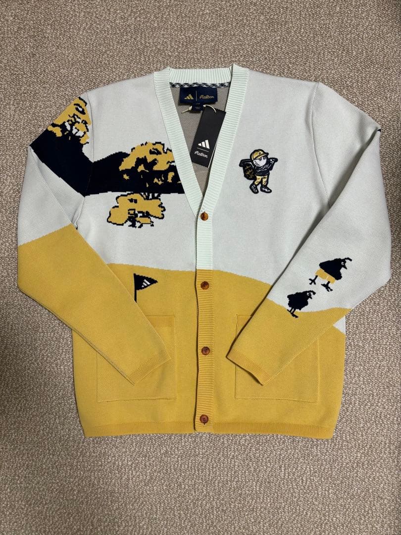 新品 adidas × malbonカーディガン アディダス × マルボン