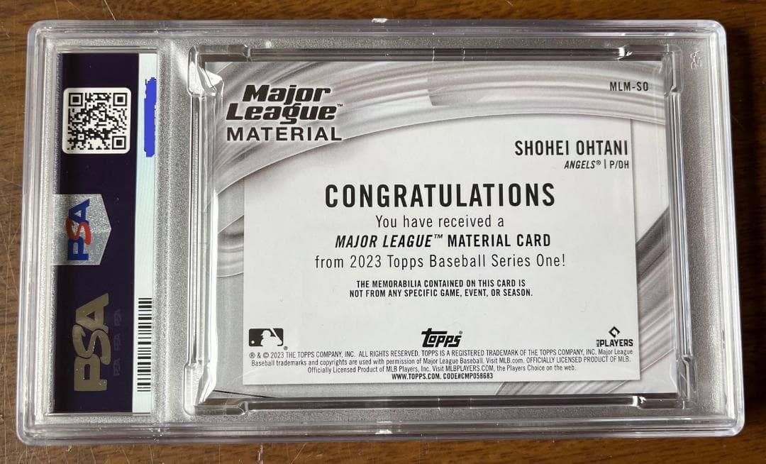 大谷翔平 2023 TOPPS MATERIAL RELICS #MLMSO