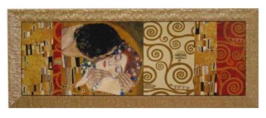 イタリア 額絵 アートフレーム クリムト 接吻 キス ゴールド 4737-159