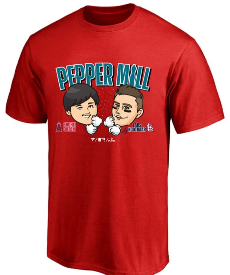 ペッパーミル 大谷翔平 ヌートバー 野球ウェア 半袖Tシャツ