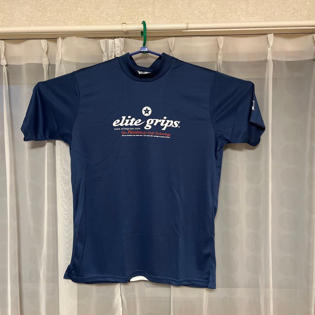 elite grips ネイビーモックネックシャツ LL 未使用