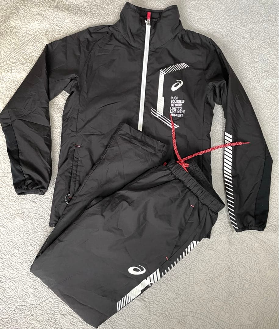 asics LIMO裏トリコット　ウォーマー ウィンドブレーカー 上下　美品　M