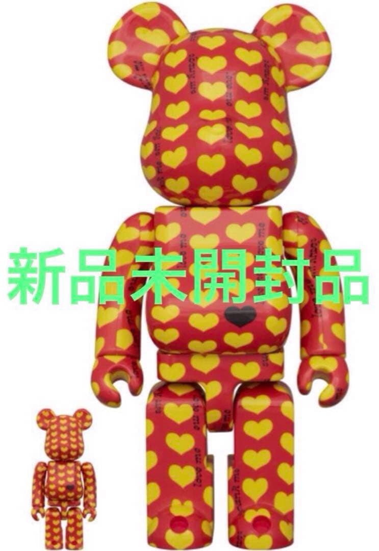 BE@RBRICK Yellow Heart Reverse 100％ 400％