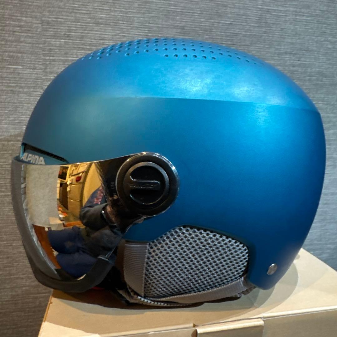 アルピナ　スキーヘルメット　シールド付 ジュニア54-58