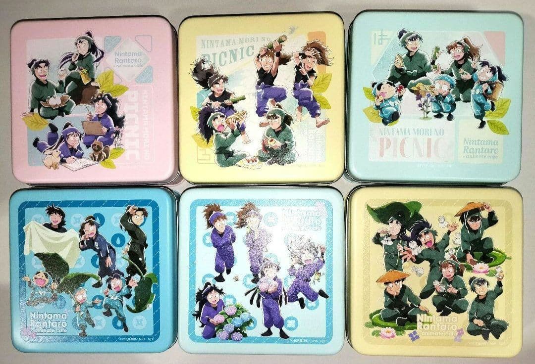 忍たま乱太郎 缶ケース セット アニメイトカフェ 梅雨の日 ピクニック