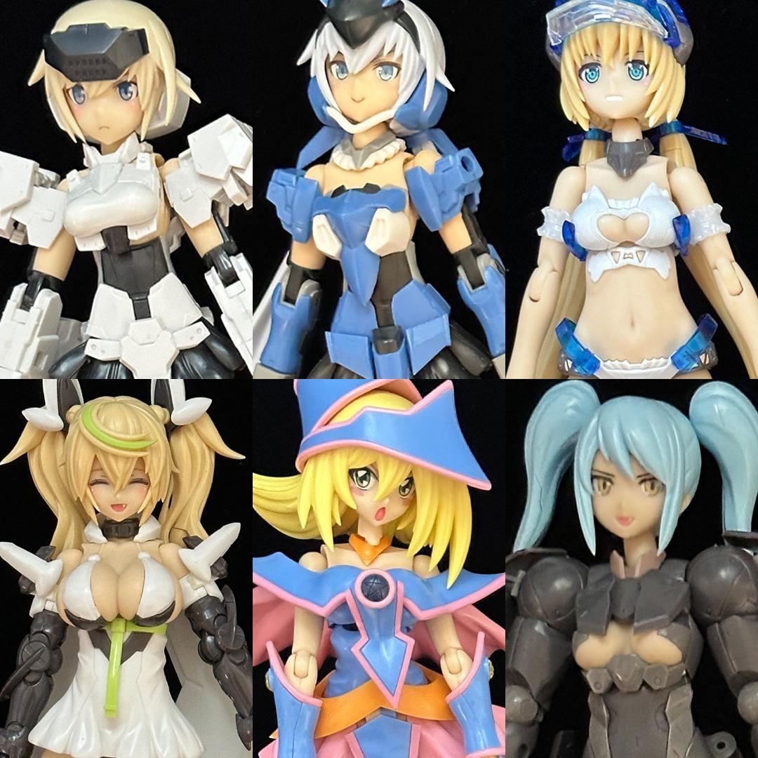 【瞳デカールセット付】美少女プラモデル まとめ売り【ジャンク】