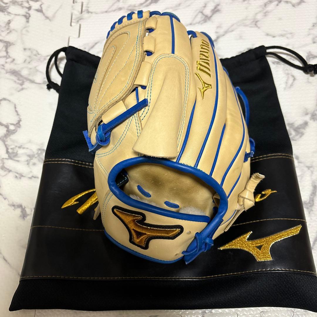 Mizuno Pro 軟式用　左投げ　ブロンド/青