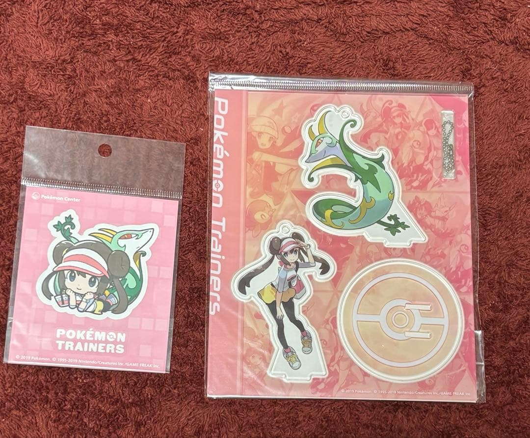 ポケモンセンター限定　メイ&ジャローダ アクリルスタンドキーホルダー&ステッカー