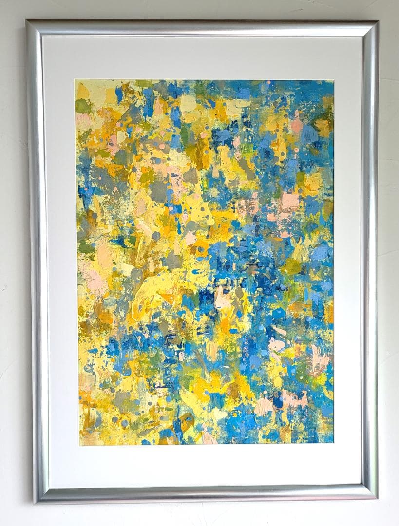 イン・ザ・パラダイス / 抽象画 77×56㎝ B2 額縁セット 原画 モダン
