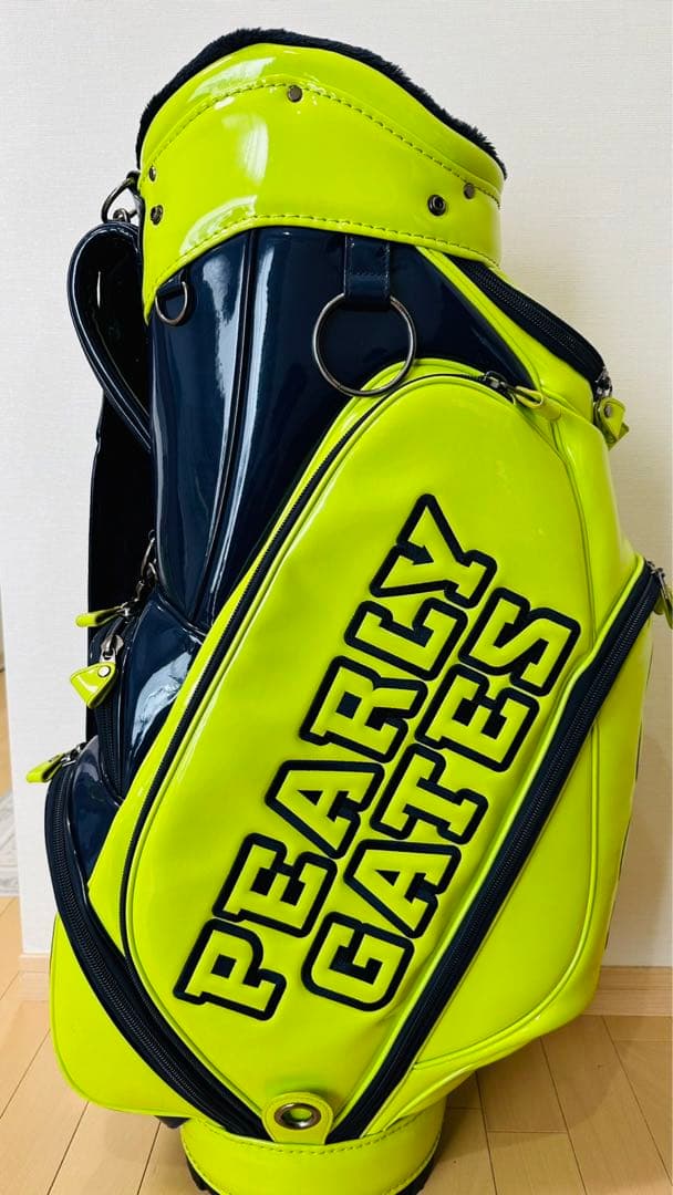【Nakaji】PEARY GATES ゴルフバッグ イエロー×ネイビー
