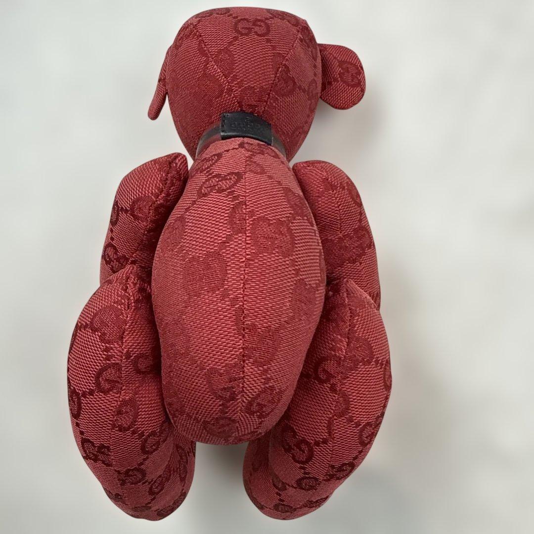 グッチGUCCI GG柄ぬいぐるみ　ボルドー色　美品