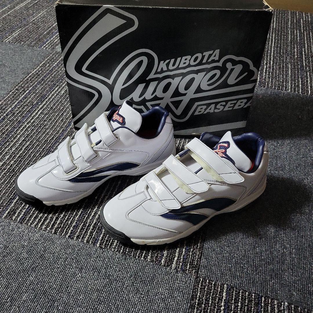 KUBOTA SLUGGER スパイクシューズ ホワイト・ネイビー