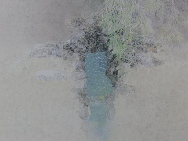 竹内浩一、【花折に涌く】、希少な額装用画集画、新品高級額 額装付