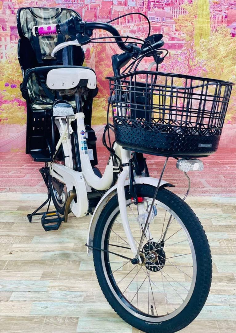 K2451 電動自転車ブリヂストン ビッケ 子供乗せ 20インチ ホワイト
