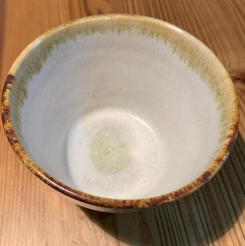 花柄ドット模様陶器カップ
