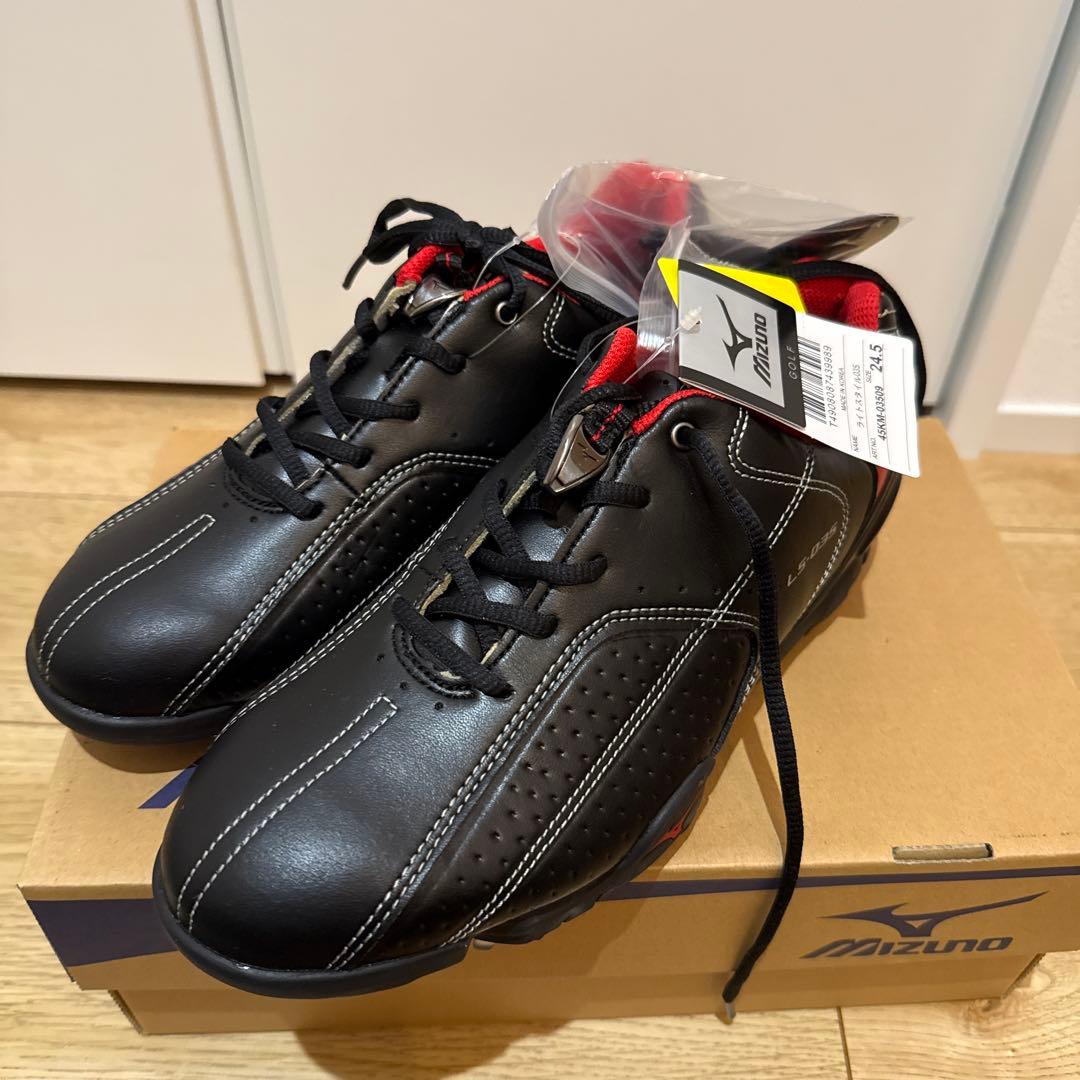 Mizuno LS-035 ゴルフシューズ ブラック/レッド