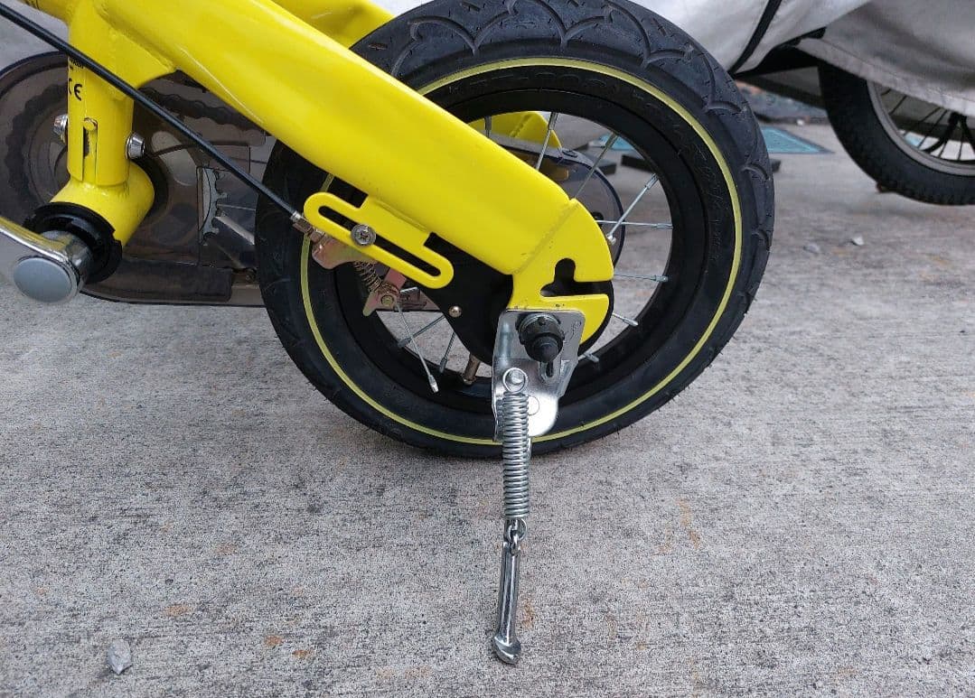 美品　C617　へんしんバイク　キッズ　子供　自転車　イエロー　12インチ