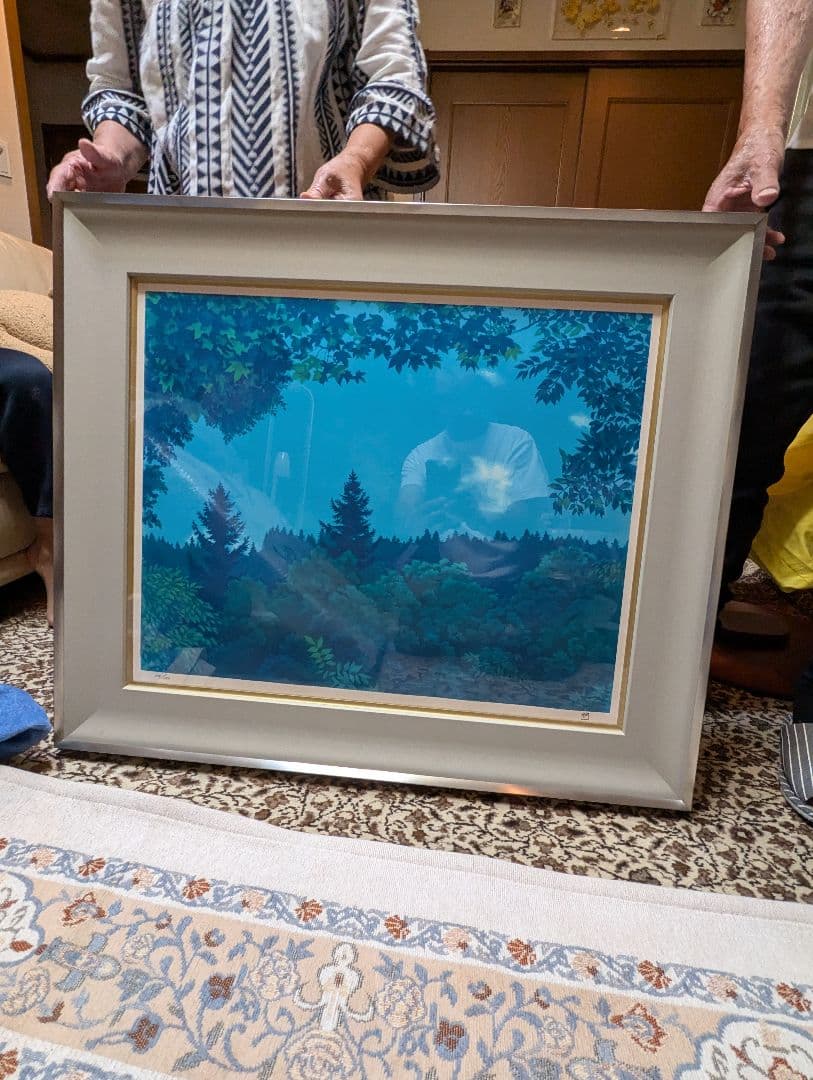 東山魁夷　緑の窓　リトグラフ　画寸48.0cm×60.7cm