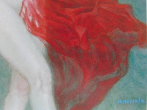 岩田浩昌、【風】、希少画集画、新品高級額・額装付、状態良好