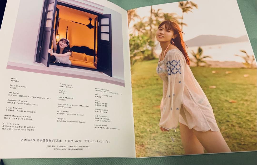 乃木坂46 岩本蓮加 1st写真集 『いたずらな風』抽選ミニブック※当選通知書付
