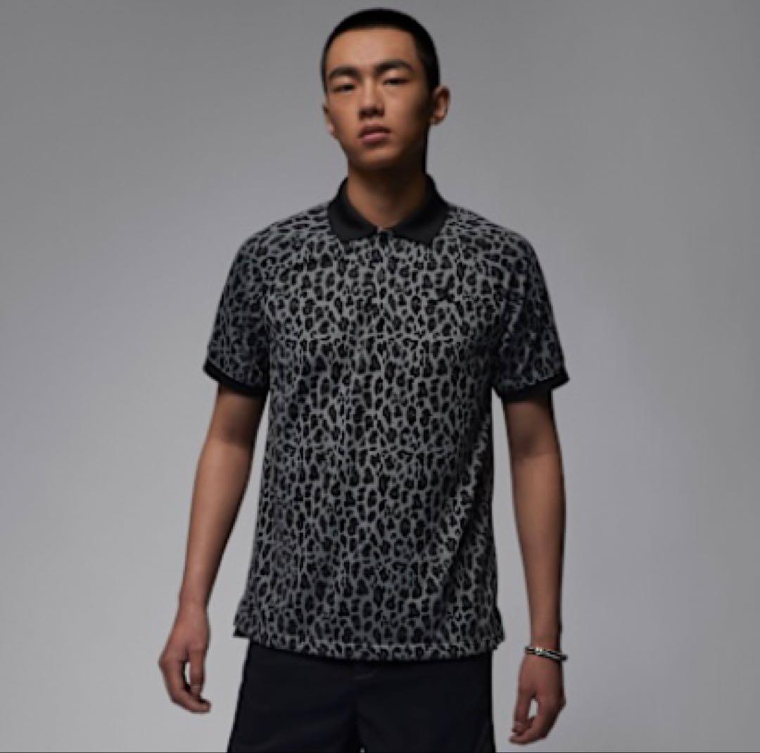 【美品】ジョーダンDri-FIT スポーツ ゴルフポロシャツ ヒョウ柄