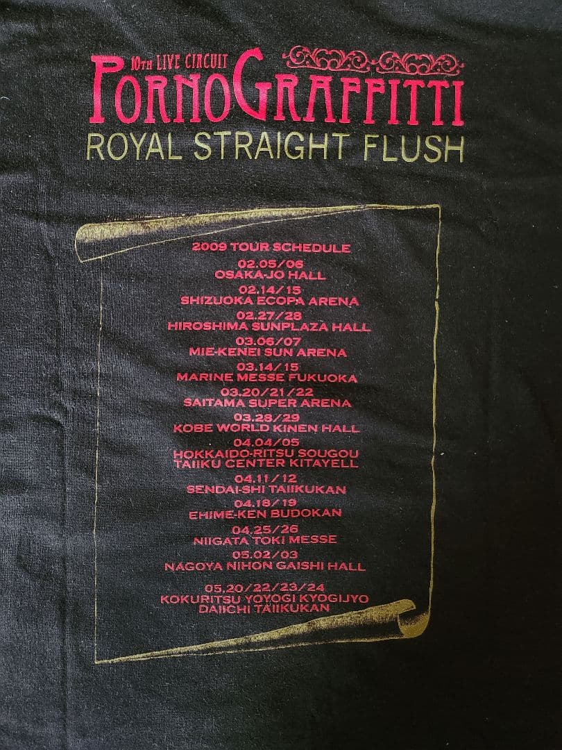 【直筆サイン入り】ポルノグラフィティLIVE Tシャツ 黒