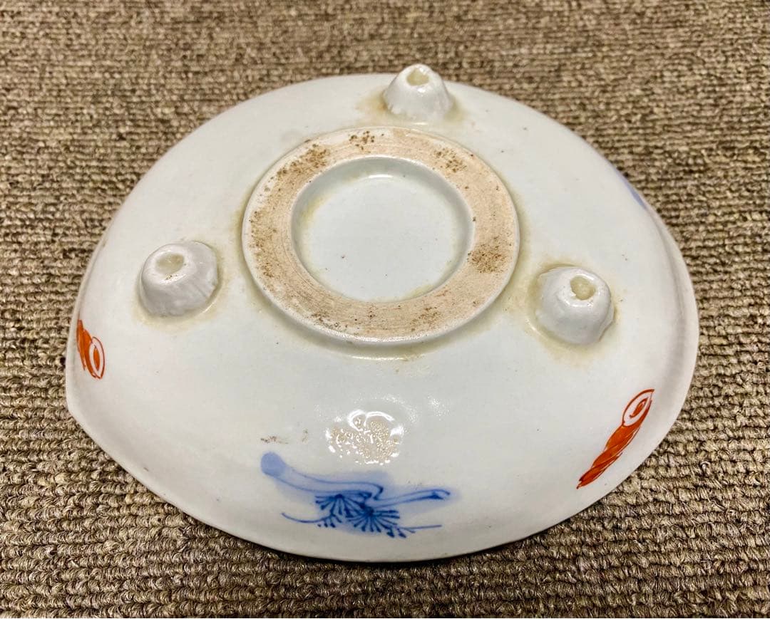 骨董 三足 鮑皿