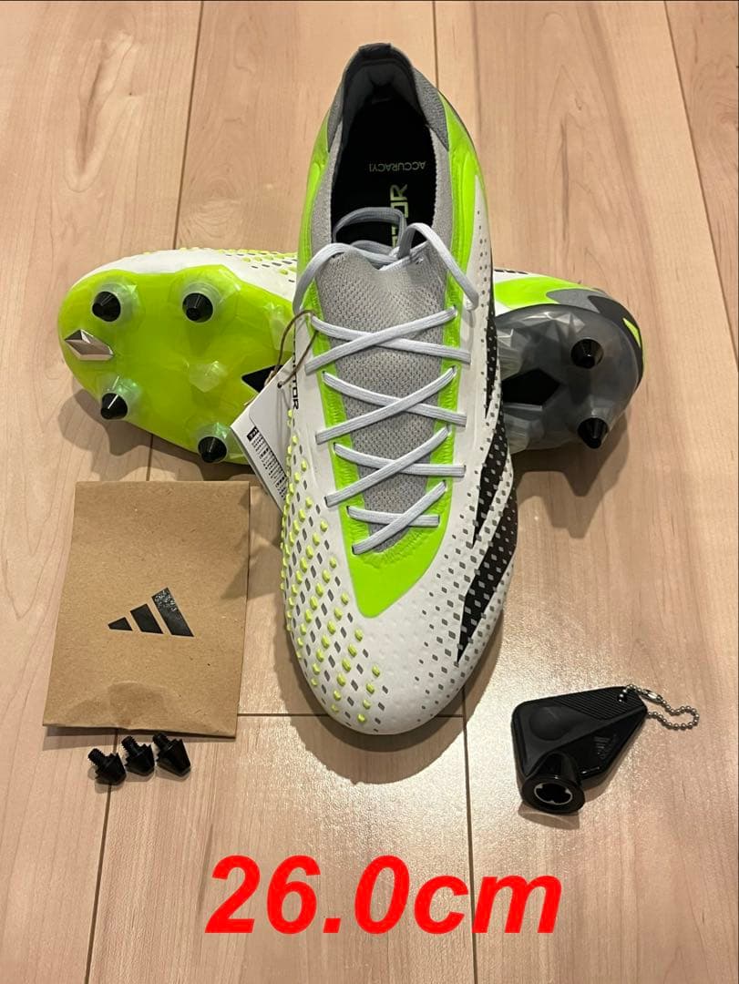 adidas Predator 26.0cm SG ホワイト/グリーン