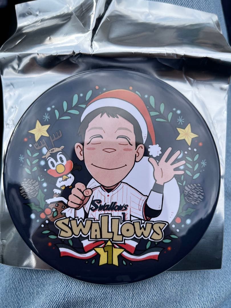 ヤクルトスワローズ 山田哲人 BIG缶バッジ