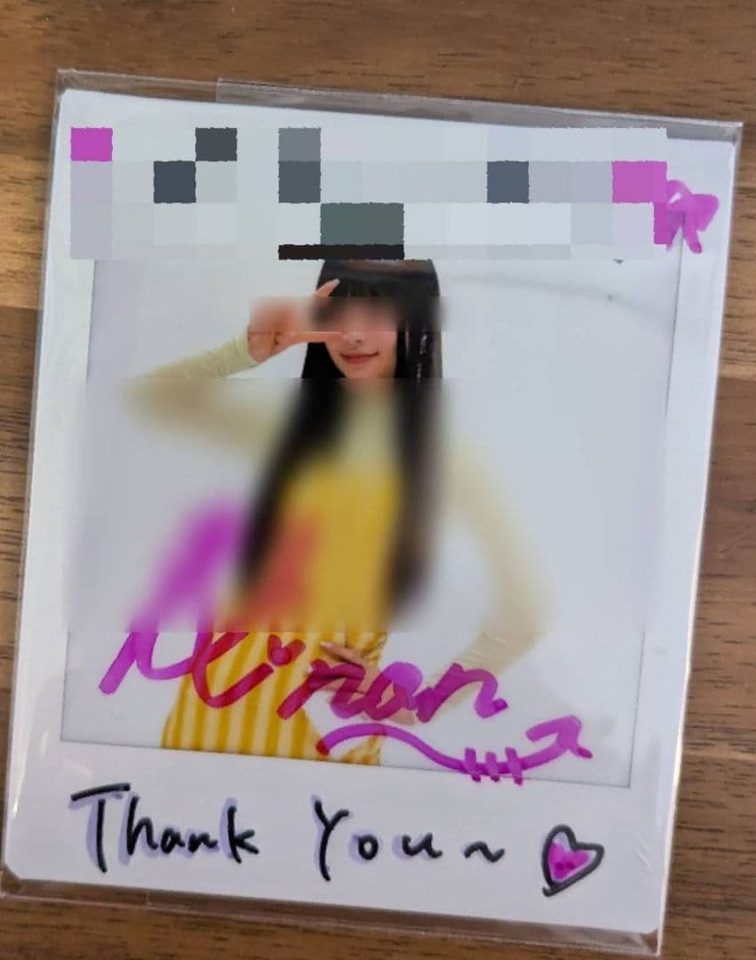 ME:I　村上璃杏　直筆サイン入りポラロイド
