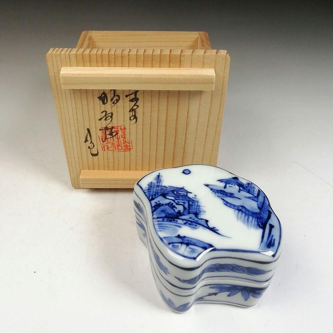 Ｗ１２　香合　『銀杏　香合』『高野昭阿弥 造』　共箱　茶道具