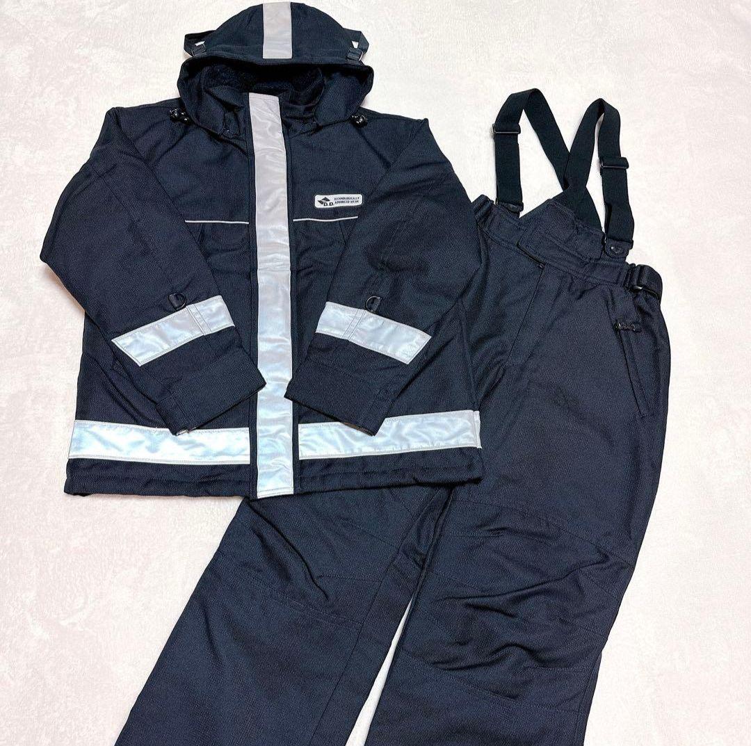 DESCENTE メンズスキーウェア 上下セット ブラック